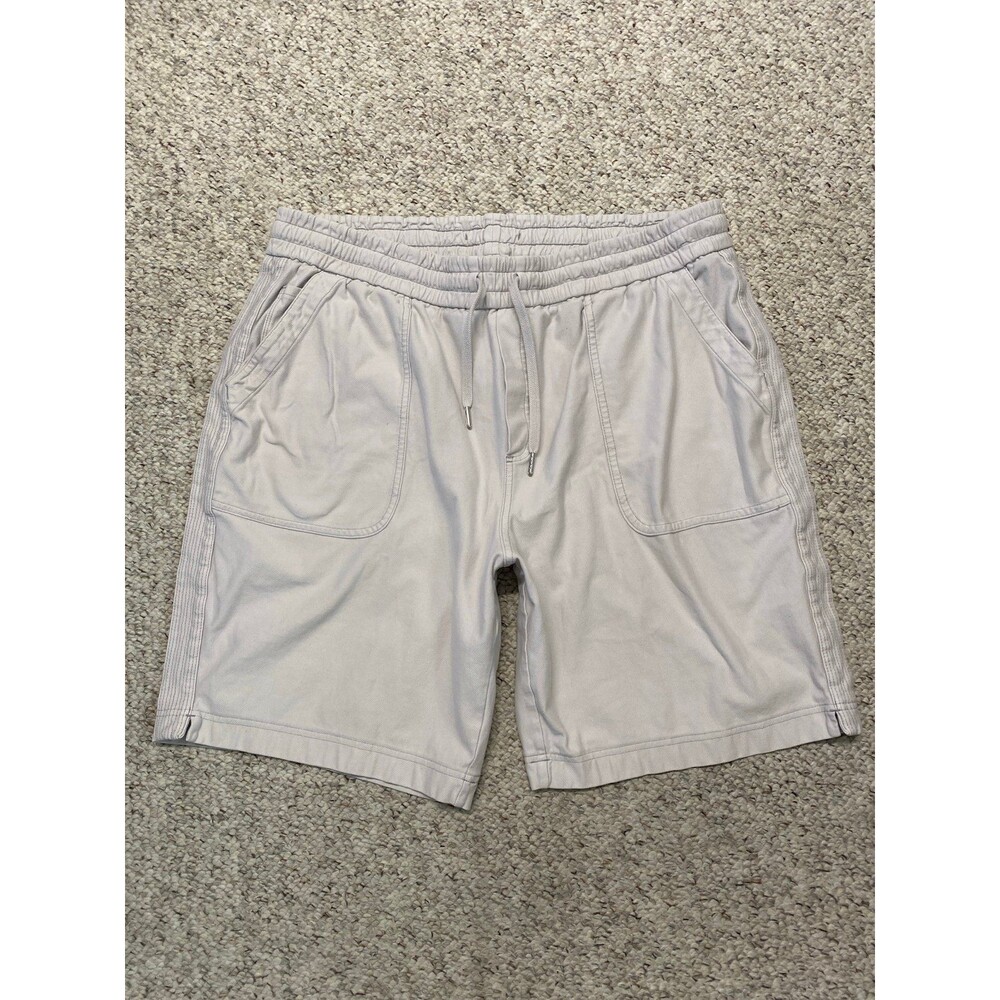 Athleta Women's Farallon Bermuda Birch Gray Terry Stretch Patch Pocket Size 18